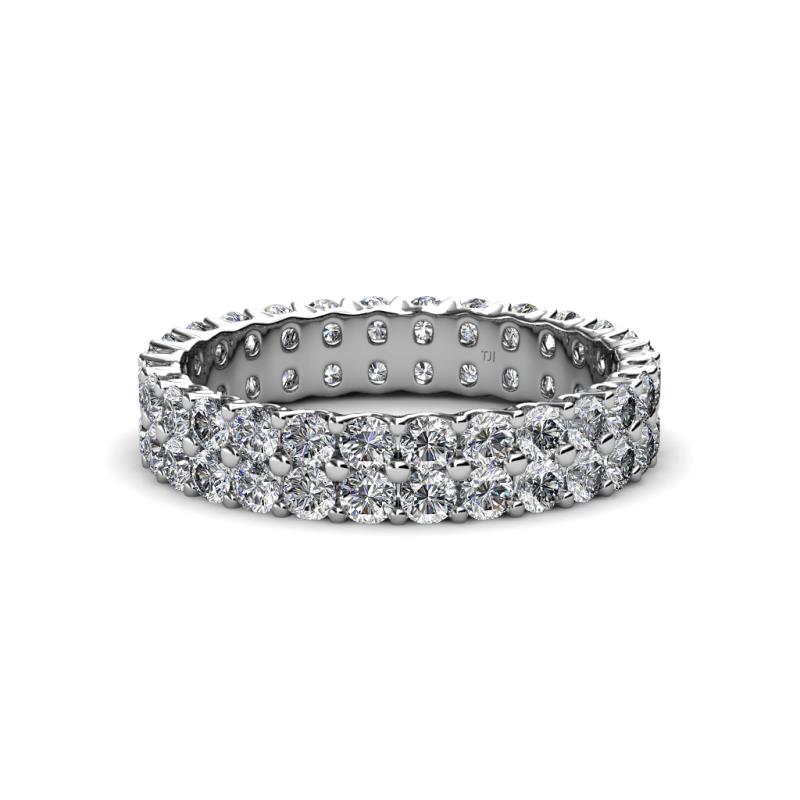 Zenia 2.00 mm Diamond Double Row Eternity Band 