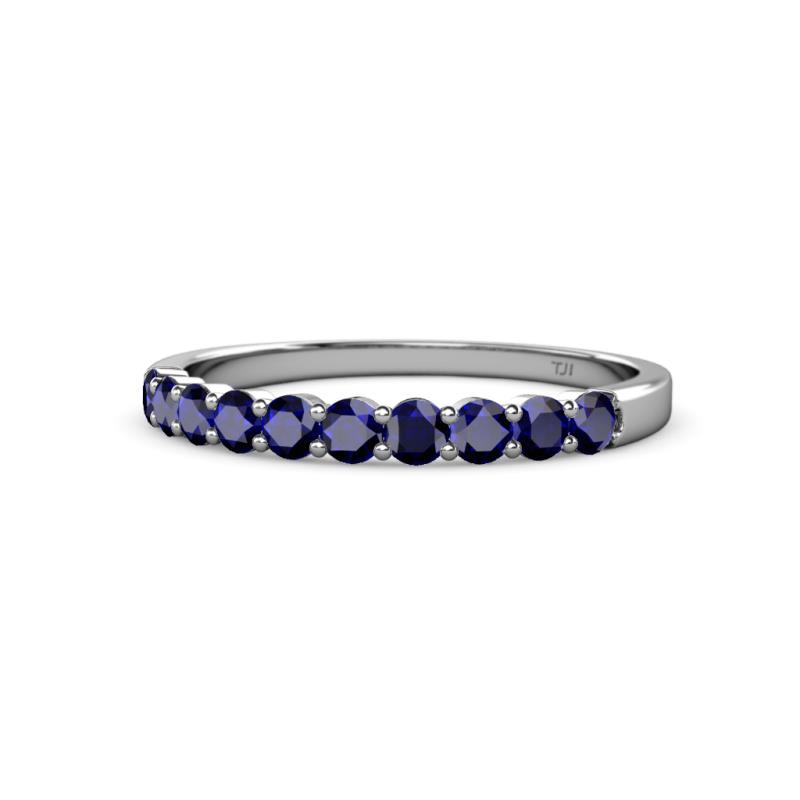 Clara 2.70 mm Blue Sapphire 10 Stone Wedding Band 