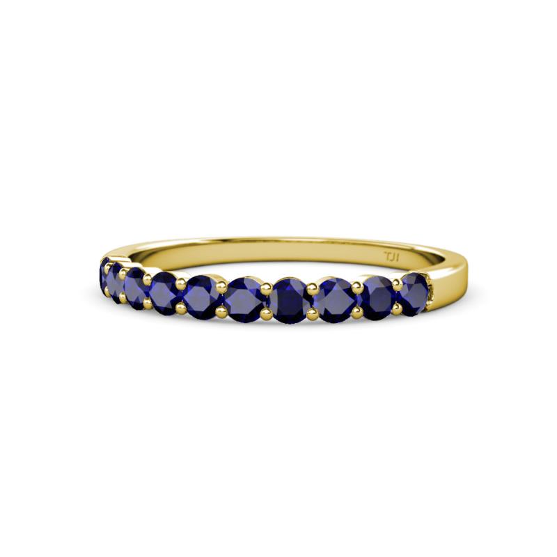 Clara 2.70 mm Blue Sapphire 10 Stone Wedding Band 