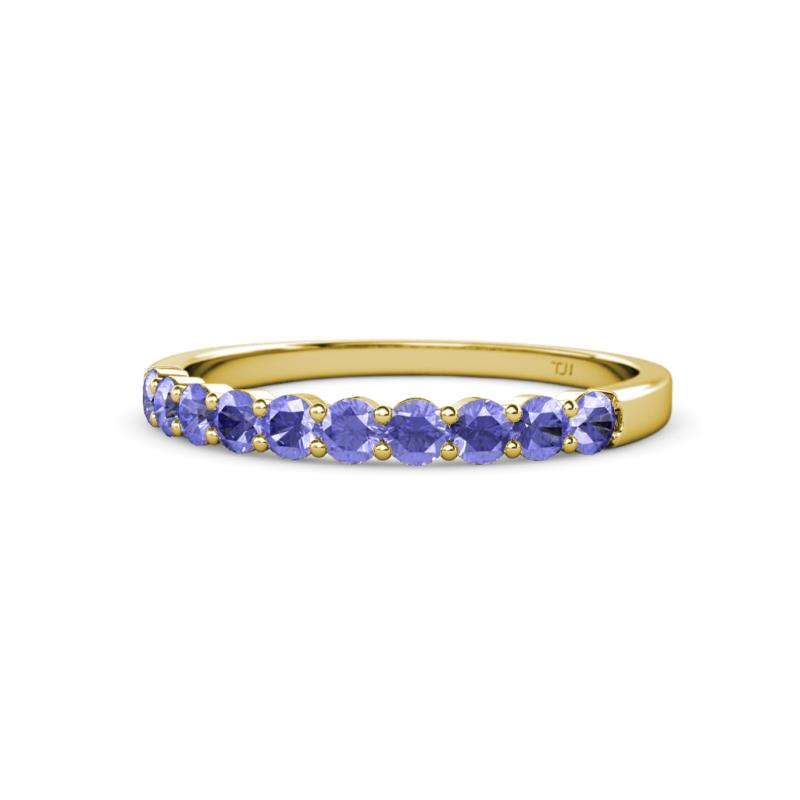 Clara 2.70 mm Tanzanite 10 Stone Wedding Band 