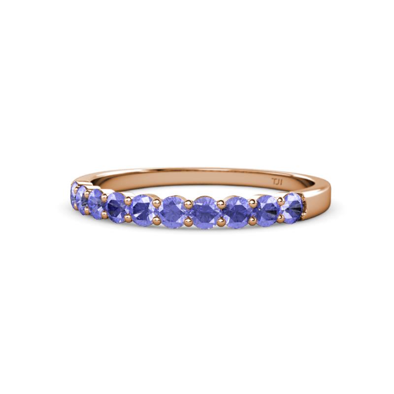 Clara 2.70 mm Tanzanite 10 Stone Wedding Band 