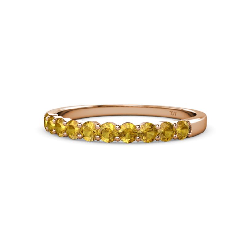 Clara 2.70 mm Citrine 10 Stone Wedding Band 