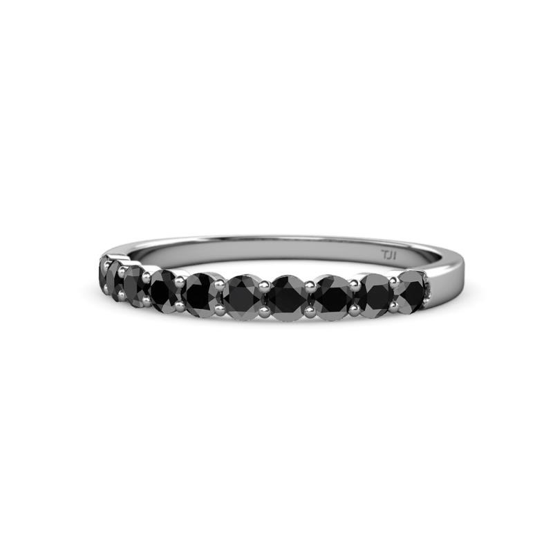 Clara 2.70 mm Black Diamond 10 Stone Wedding Band 