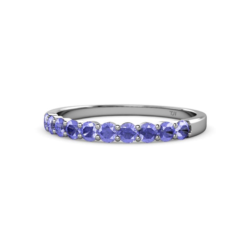 Clara 2.70 mm Tanzanite 10 Stone Wedding Band 