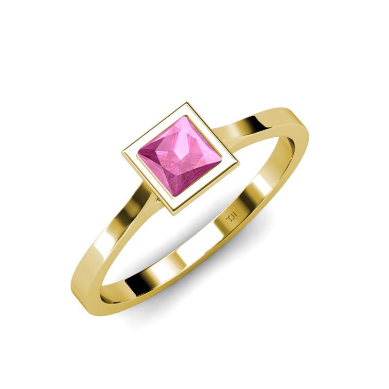 Elcie 0.85 ct Created Pink Sapphire Solitaire Ring  