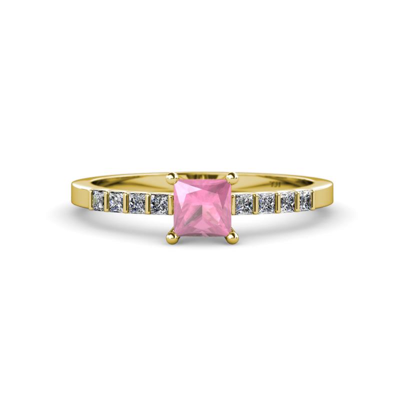 Fenice Pink Tourmaline and Diamond Bridal Set Ring 