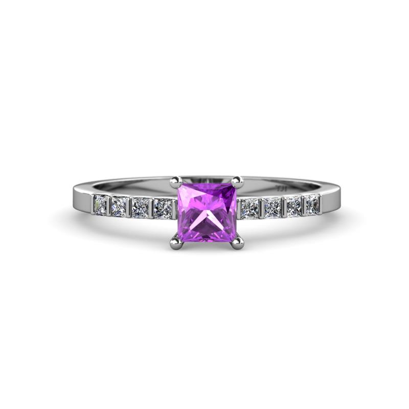 Fenice Amethyst and Diamond Bridal Set Ring 
