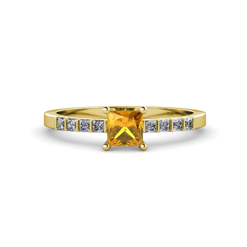 Fenice Citrine and Diamond Bridal Set Ring 