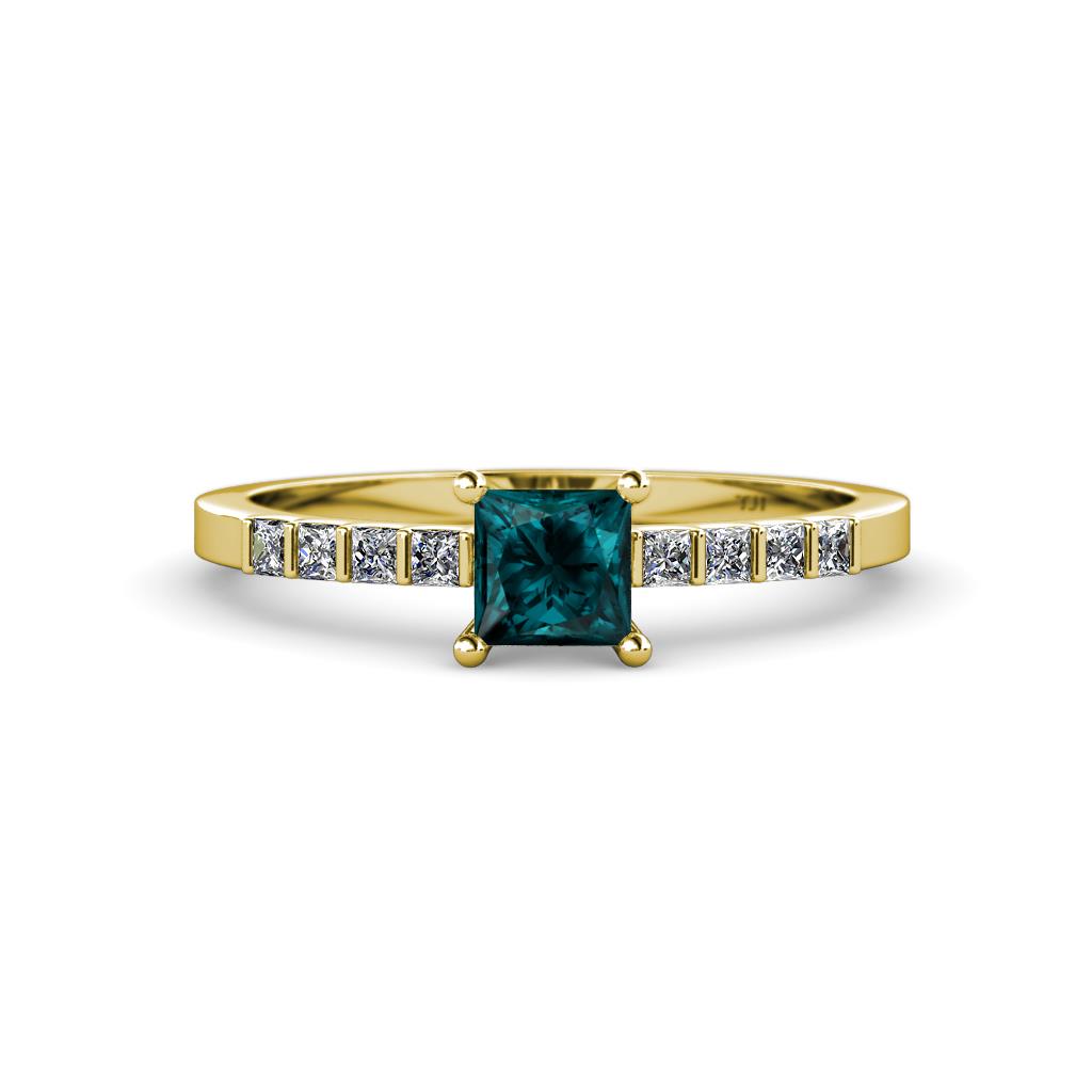 Fenice London Blue Topaz and Diamond Bridal Set Ring 