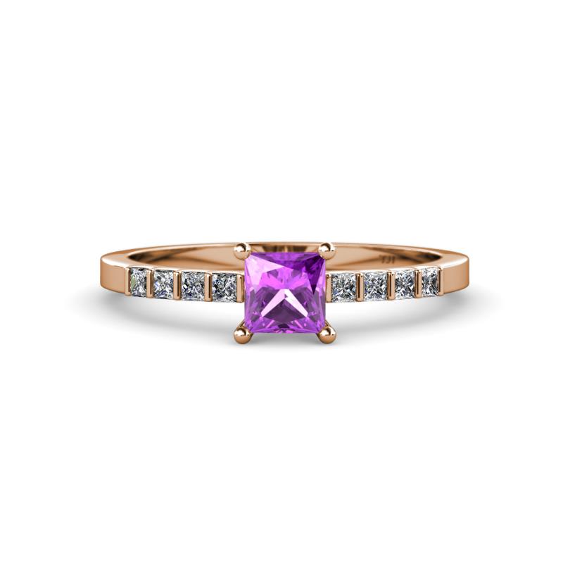Fenice Amethyst and Diamond Bridal Set Ring 