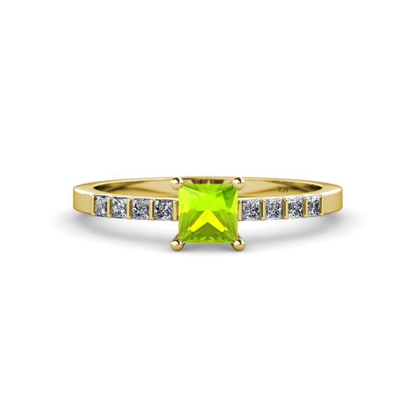 Fenice Peridot and Diamond Bridal Set Ring 