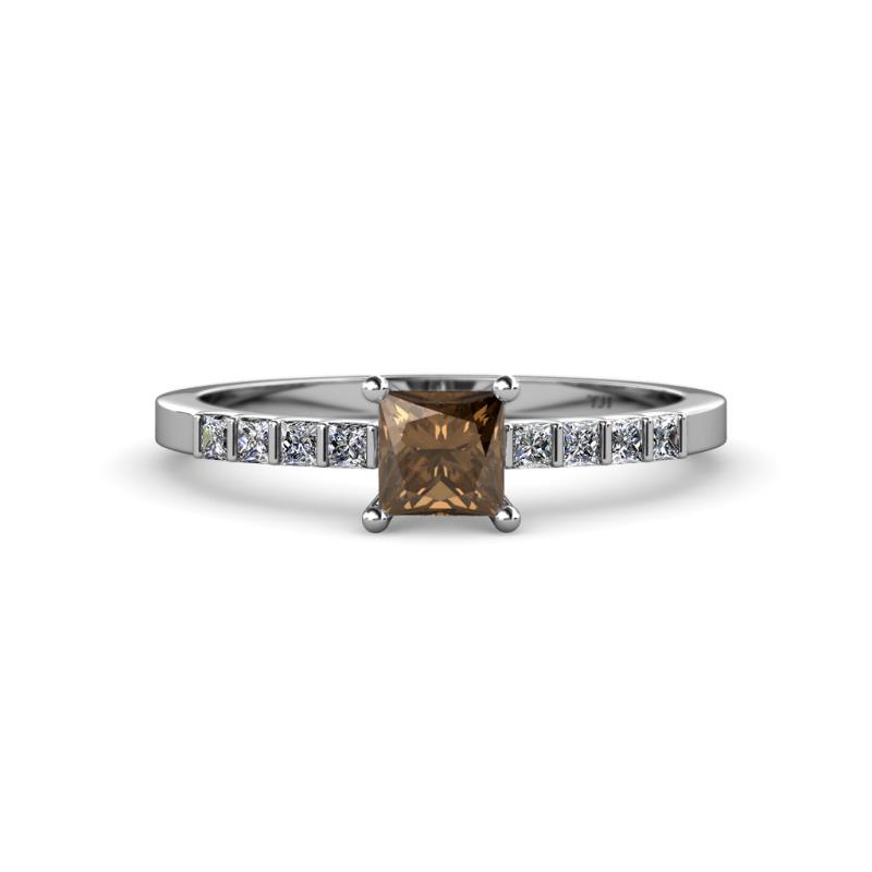 Fenice Smoky Quartz and Diamond Bridal Set Ring 