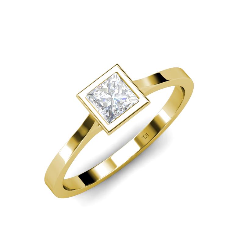 Elcie 0.85 ct Created White Sapphire Solitaire Ring  
