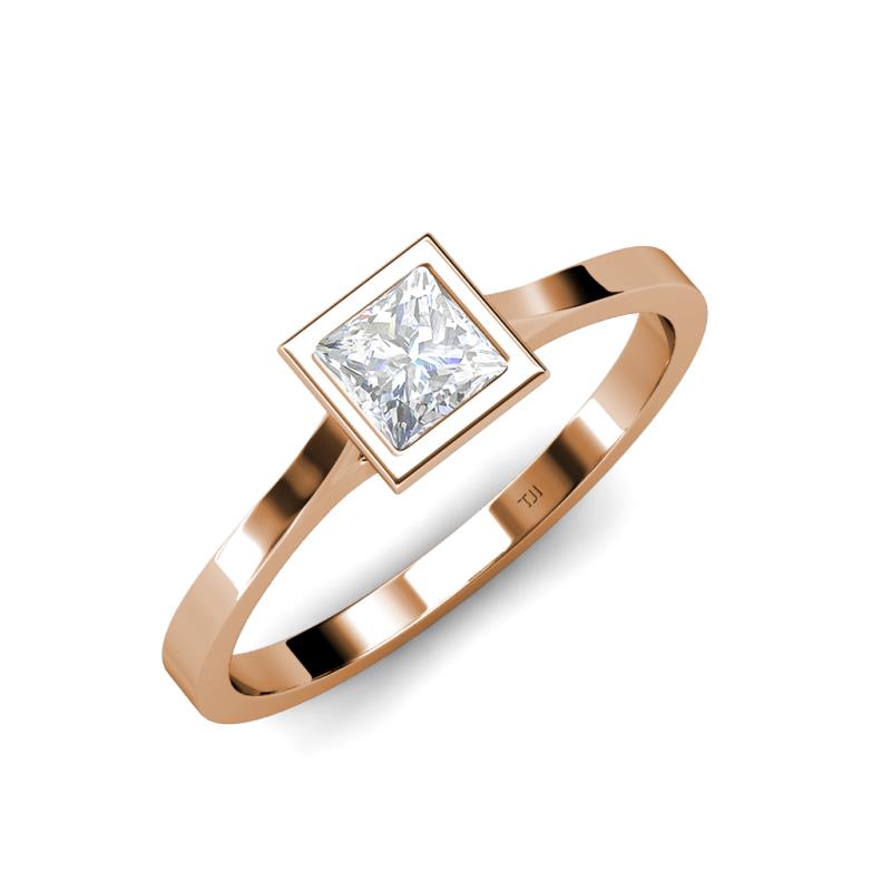 Elcie 0.85 ct Created White Sapphire Solitaire Ring  