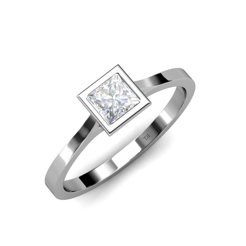 Elcie 0.85 ct Created White Sapphire Solitaire Ring  
