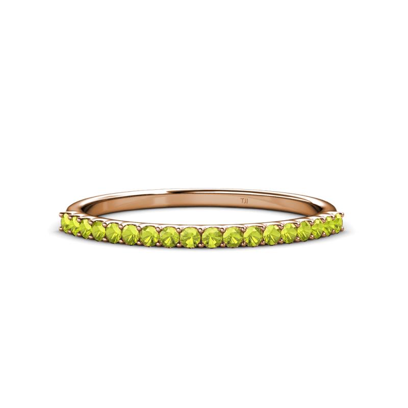 Iskra 1.50 mm Round Peridot Wedding Band 