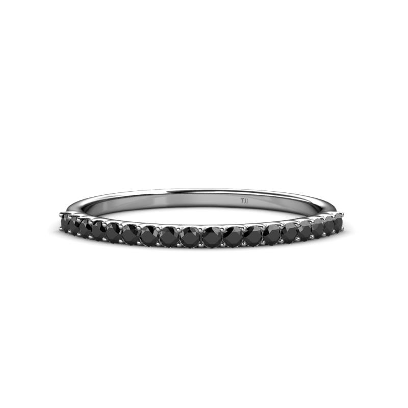 Iskra 0.28 ctw Black Diamond Round (1.50 mm) 18 Stone Wedding Band 