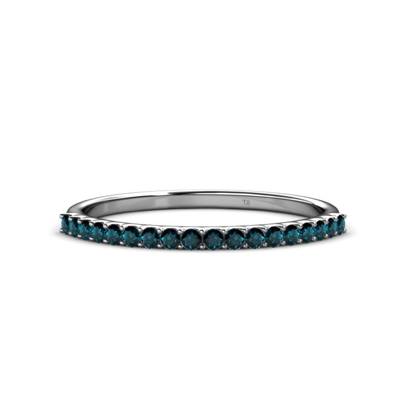Iskra 1.50 mm Round London Blue Topaz Wedding Band 