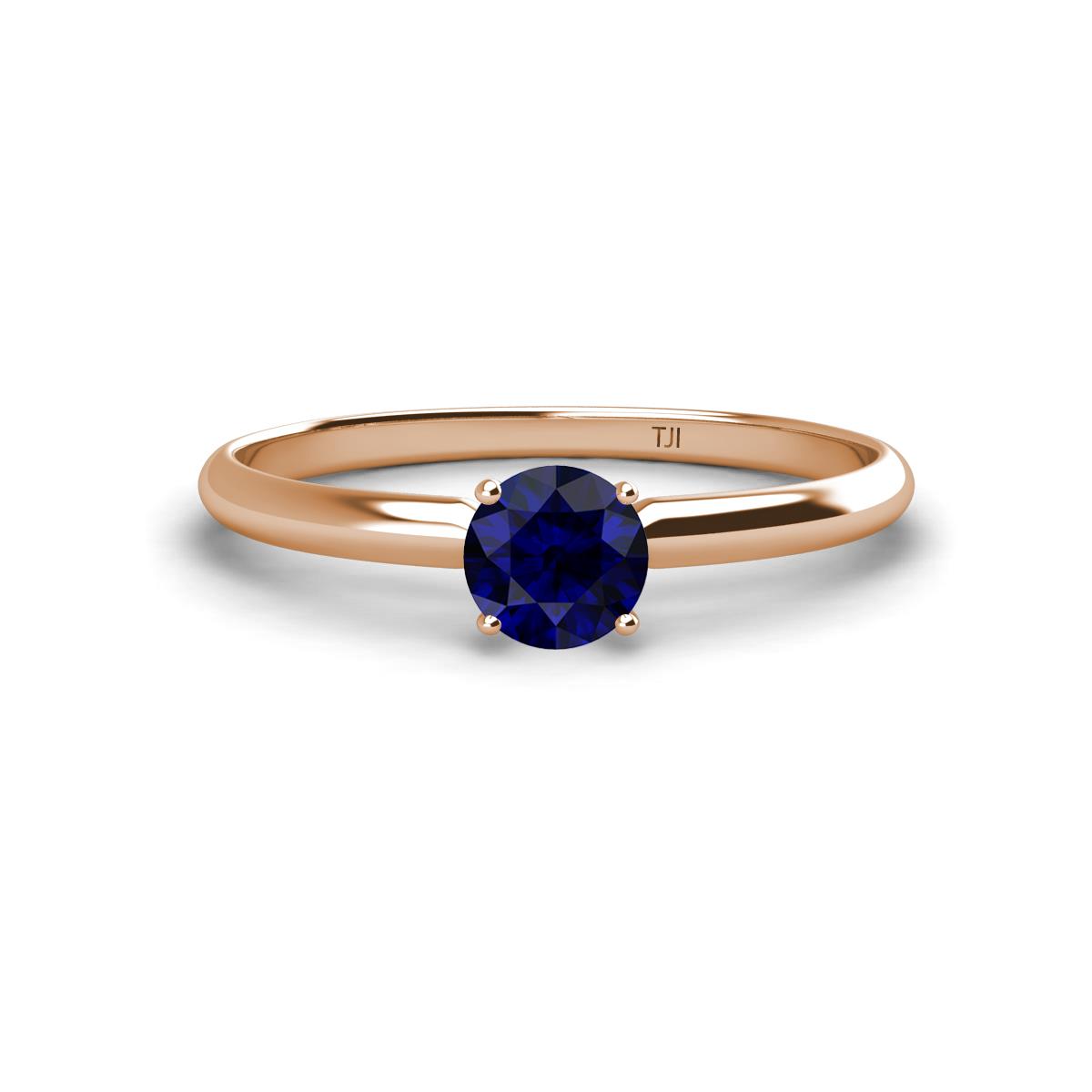 Solus Round Blue Sapphire Solitaire Engagement Ring  