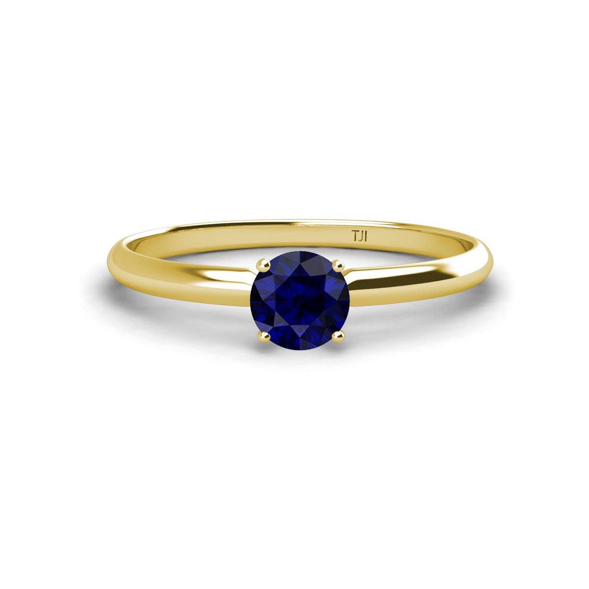 Solus Round Blue Sapphire Solitaire Engagement Ring  