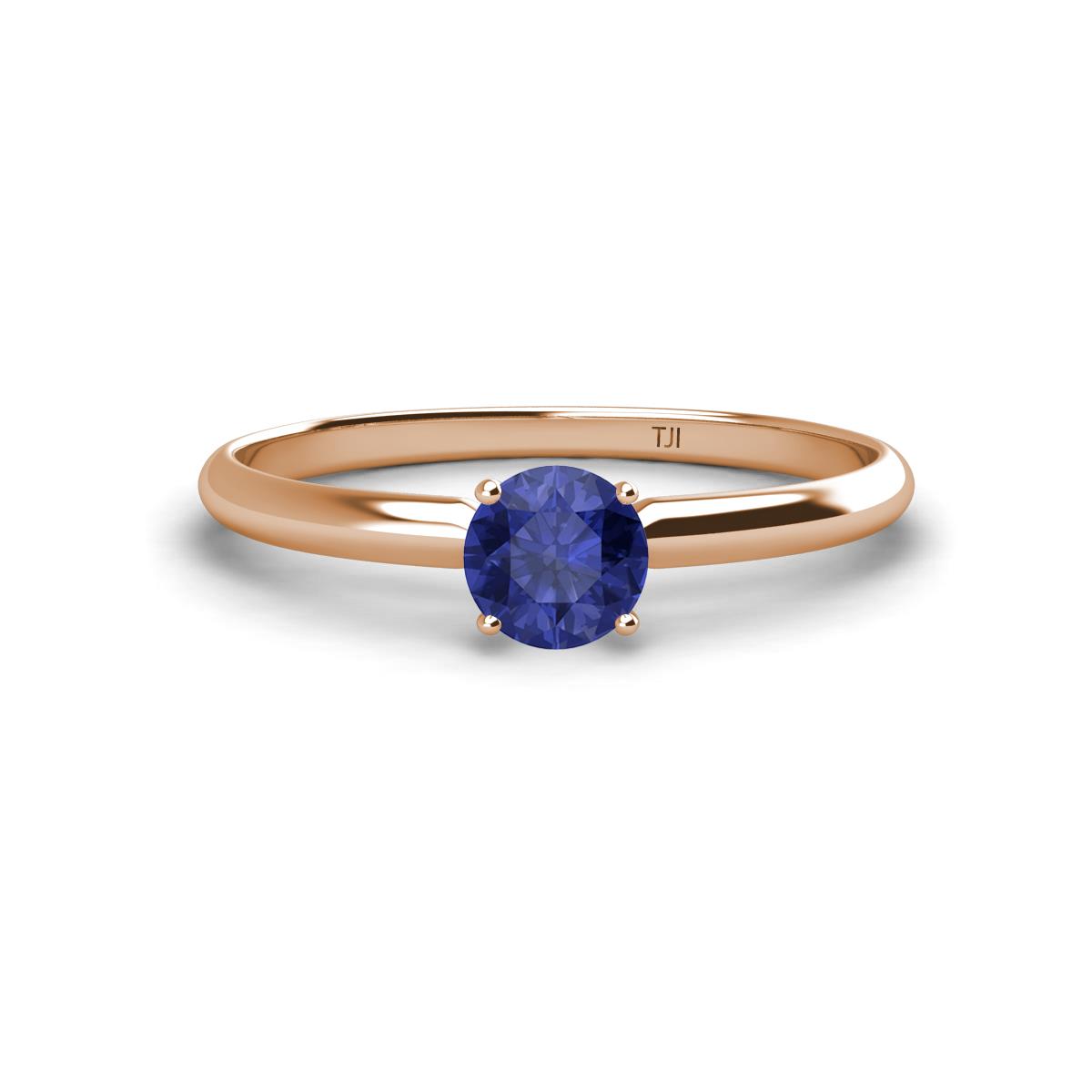 Solus Round Iolite Solitaire Engagement Ring  