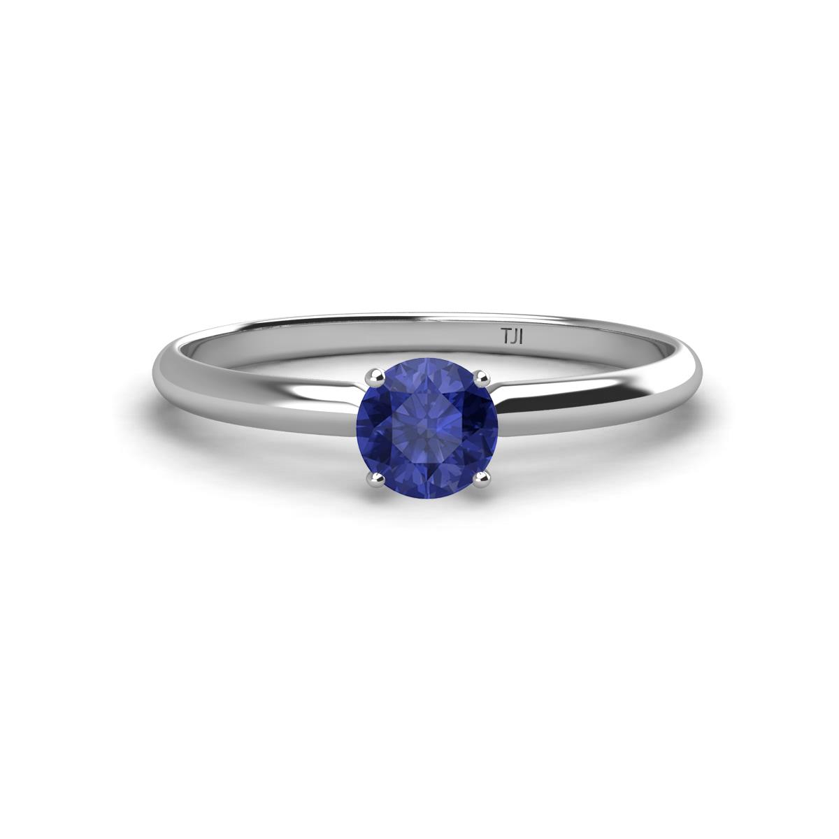 Solus Round Iolite Solitaire Engagement Ring  