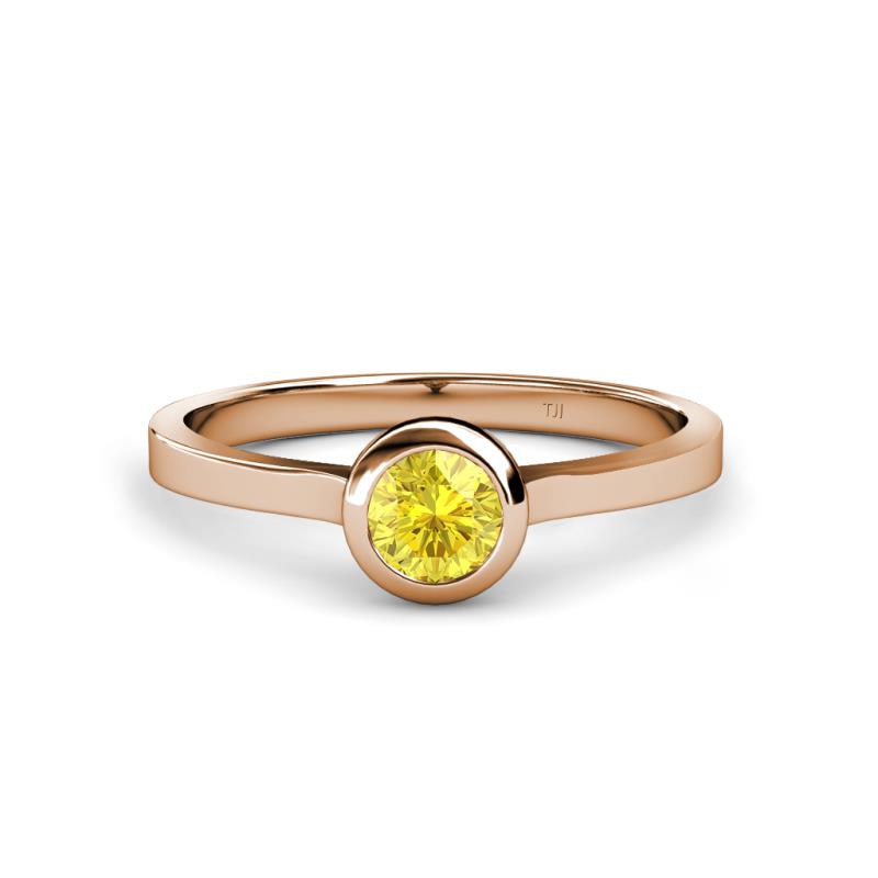 Natare 0.53 ct Yellow Sapphire Round (5.00 mm) Solitaire Engagement Ring  