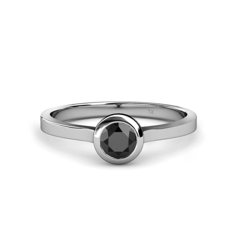 Natare 0.50 ct Black Diamond Round (5.00 mm) Solitaire Engagement Ring  