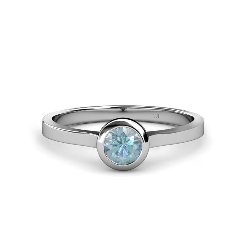 Natare 0.40 ct Aquamarine Round (5.00 mm) Solitaire Engagement Ring  