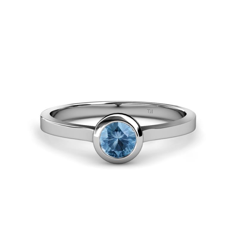 Natare 0.50 ct Blue Topaz Round (5.00 mm) Solitaire Engagement Ring  
