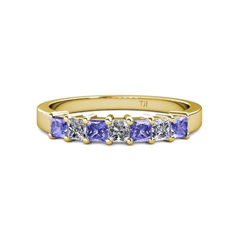 Evia 3.00 mm Tanzanite and Diamond Wedding Band 