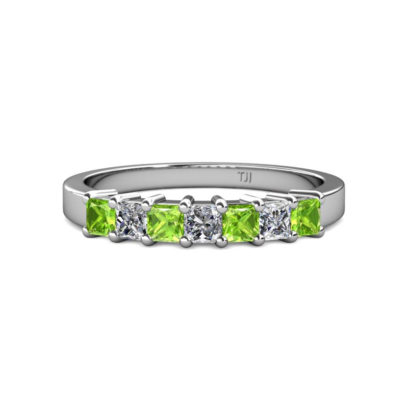 Evia 3.00 mm Peridot and Diamond Wedding Band 