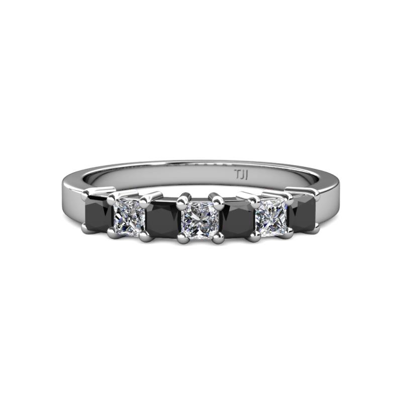 Evia 3.00 mm Black and White Diamond Wedding Band 