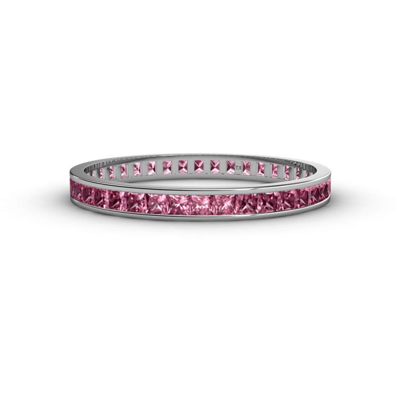 Rebica 2.50 mm Princess Cut Pink Tourmaline Eternity Band 