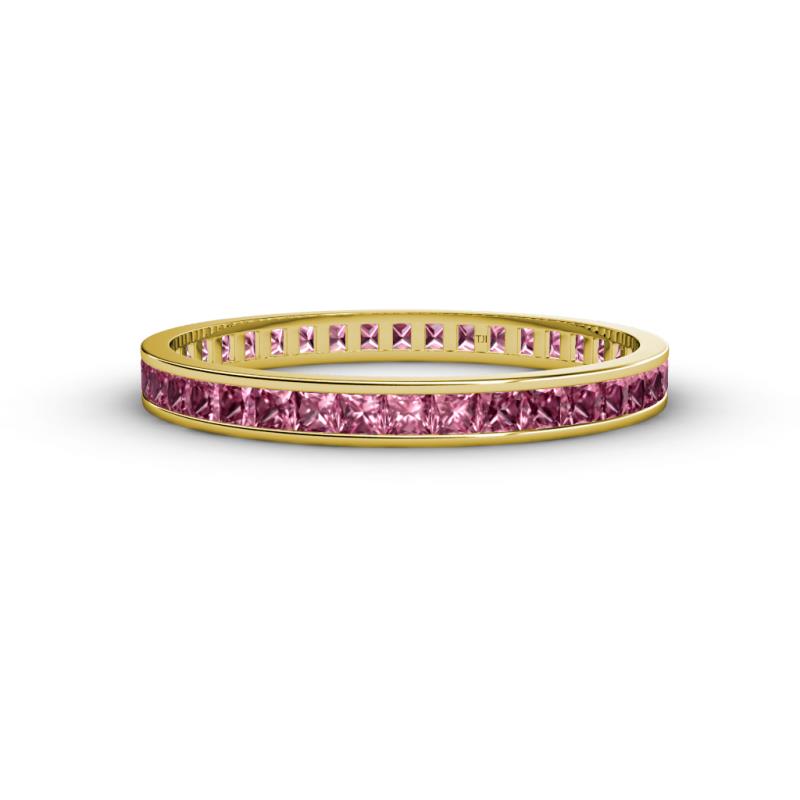 Rebica 2.50 mm Princess Cut Pink Tourmaline Eternity Band 