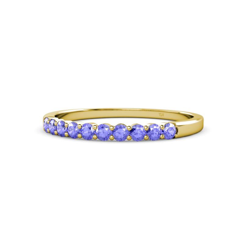 Clara 2.40 mm Tanzanite 10 Stone Wedding Band 