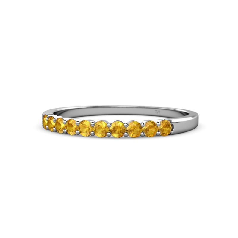 Clara 2.40 mm Citrine 10 Stone Wedding Band 
