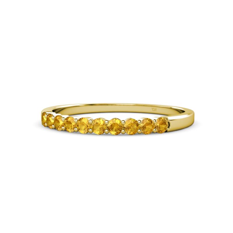 Clara 2.40 mm Citrine 10 Stone Wedding Band 