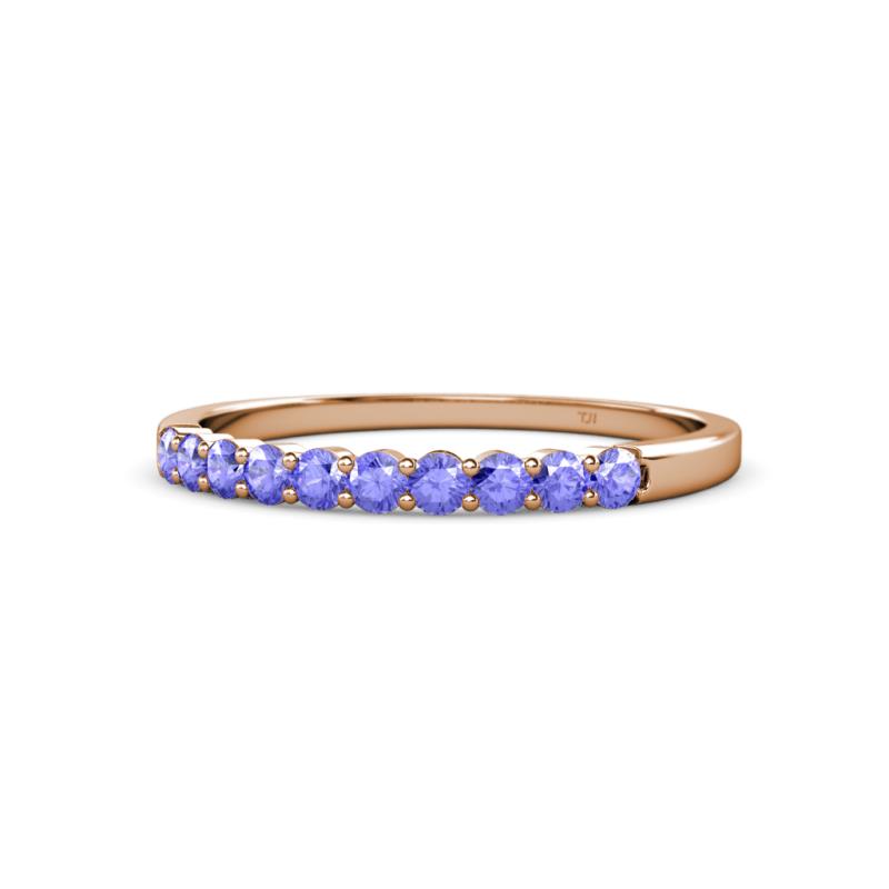 Clara 2.40 mm Tanzanite 10 Stone Wedding Band 