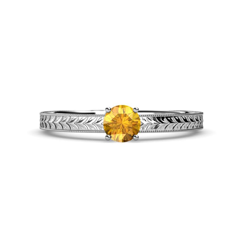 Keona Citrine Solitaire Bridal Set Ring 