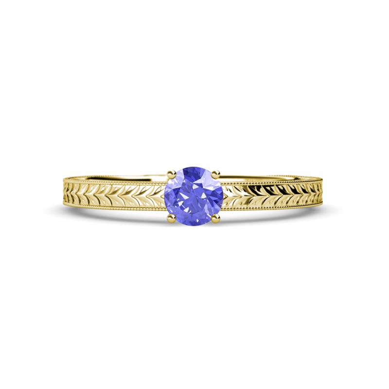 Keona Tanzanite Solitaire Bridal Set Ring 