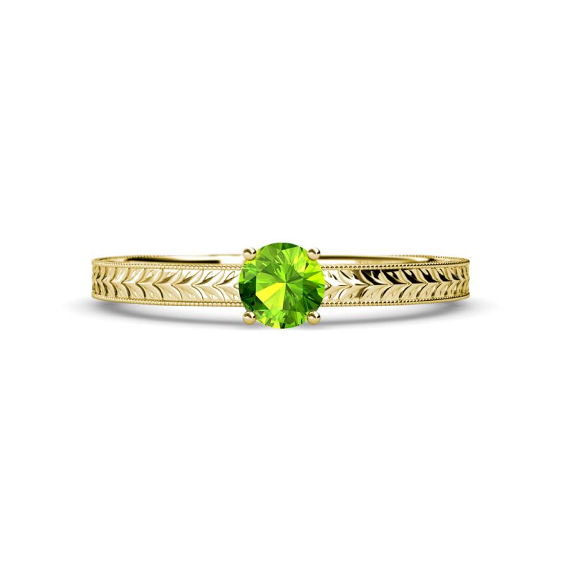 Keona Peridot Solitaire Bridal Set Ring 