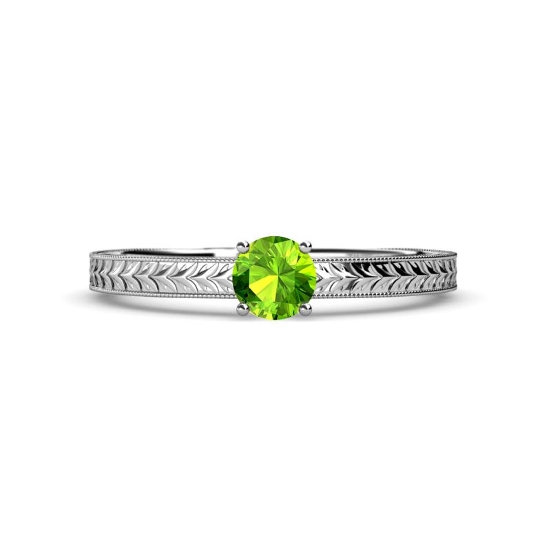 Keona Peridot Solitaire Bridal Set Ring 