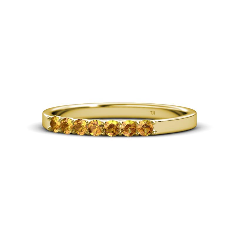 Fiala 2.00 mm Citrine 7 Stone Wedding Band 