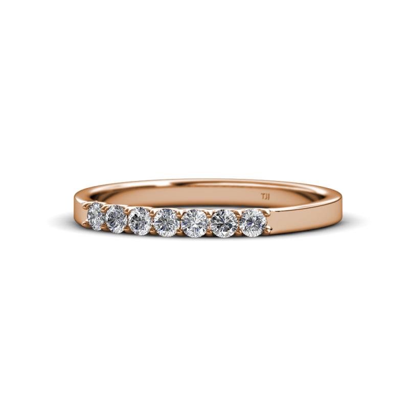 Fiala 2.00 mm Diamond 7 Stone Wedding Band 