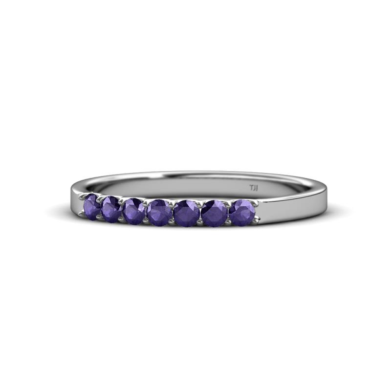 Fiala 2.00 mm Iolite 7 Stone Wedding Band 
