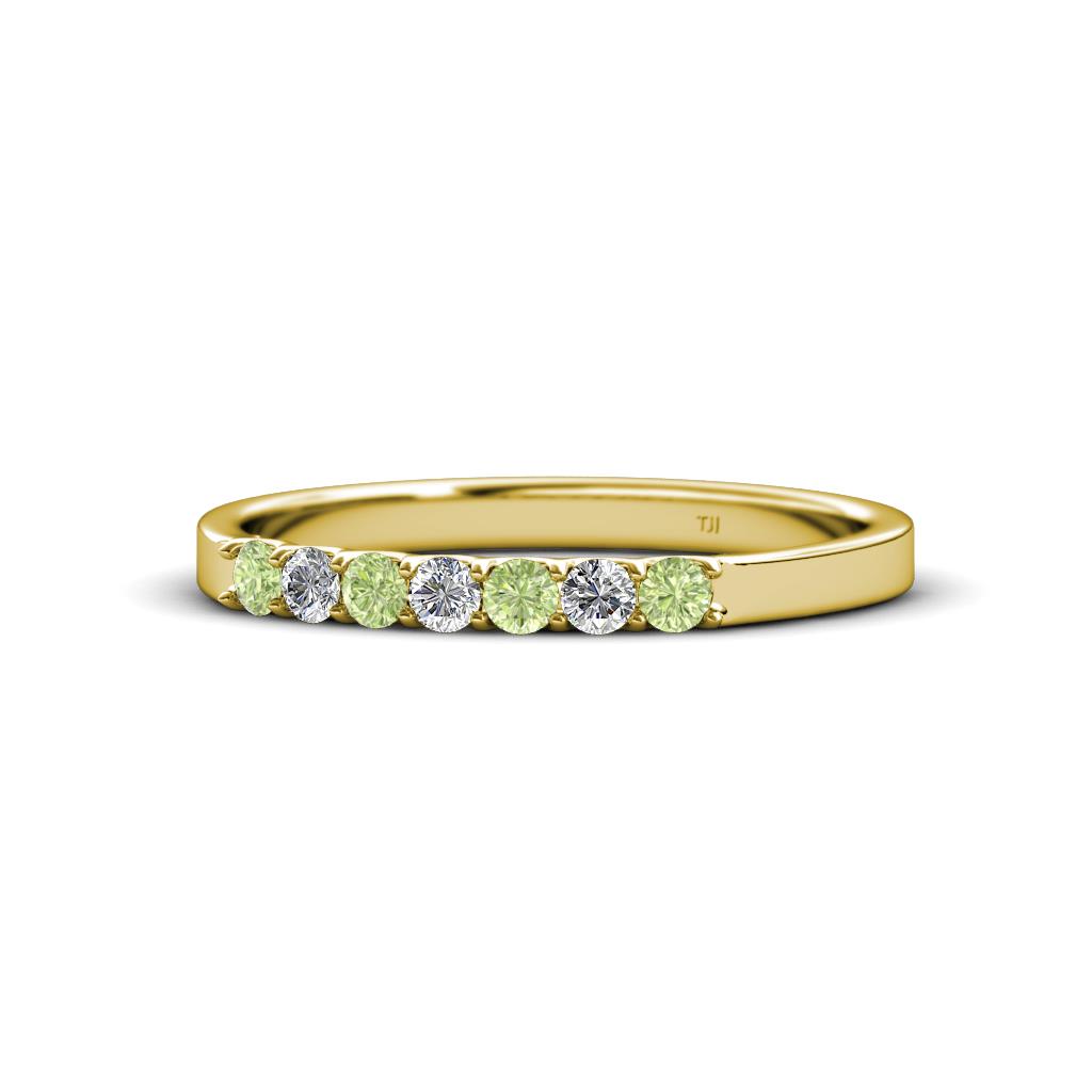 Fiala 2.00 mm Peridot and Diamond Wedding Band 