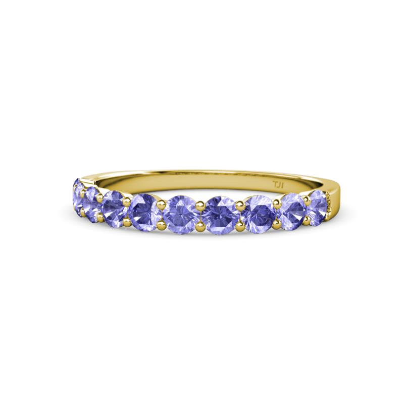Clara 3.00 mm Tanzanite 10 Stone Wedding Band 