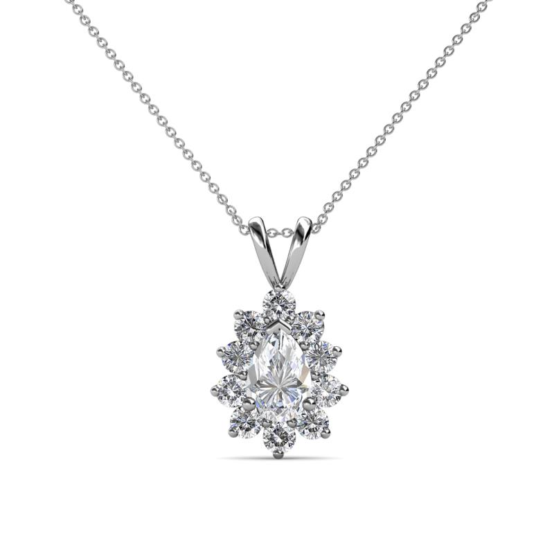 Giselle Diamond Halo Pendant 