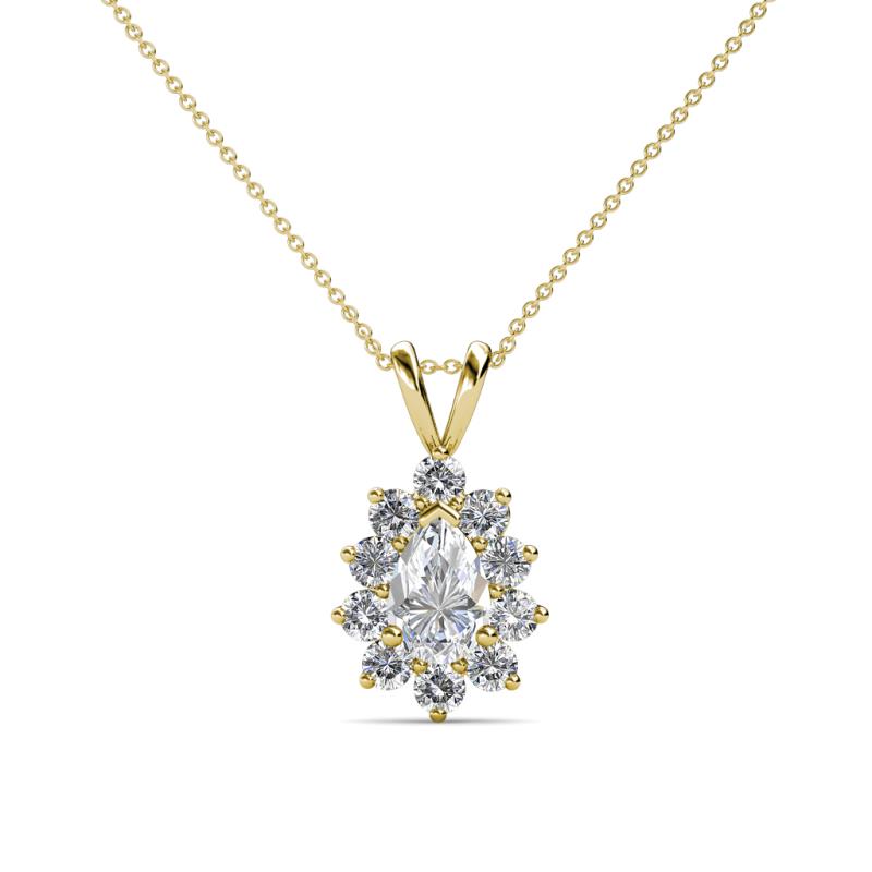 Giselle Diamond Halo Pendant 